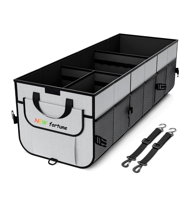 H-08, hög kapacitet, hopfällbar bilförvaring med flera fack